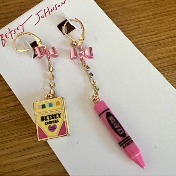 Betsey Johnson Crayon Earrings - Picture 1 of 4